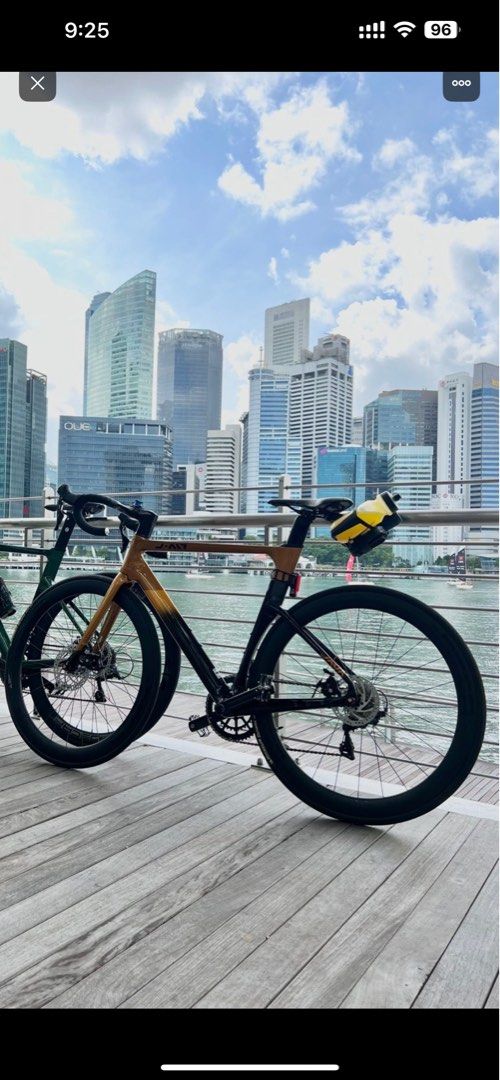 Java Furco (Category: Bicycles) located in Singapore. Submitted by melvinjq (Listing ID 1379335163, Image 1). Description: Frame: J-AIR Fuoco carbon aerodynamics frame with UCI certified,12×142mm thru-axle, Flat Mount Disc Fork: JAVA Fuoco, Carbon,12×100mm thru-axle, Flat Mount Disc Shifter: Shimano 105 R7000,11 speed Front derailleur: Shimano 105 R7000,braze-on Rear derailleur: Shimano 105 R7000,shadow design Crank: Decaf Forged CNC,170mm,50-34T