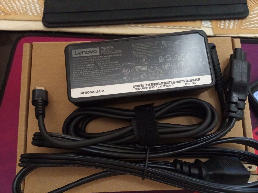 lenovo type c 65 watts laptop charger (Category: Laptops & Notebooks) located in Mandaluyong City. Submitted by richardolshoppe (Listing ID 1379397355, Image 2). Description: Lenovo Laptop charger Type C 65 watts brand new 1 month warranty replacement.