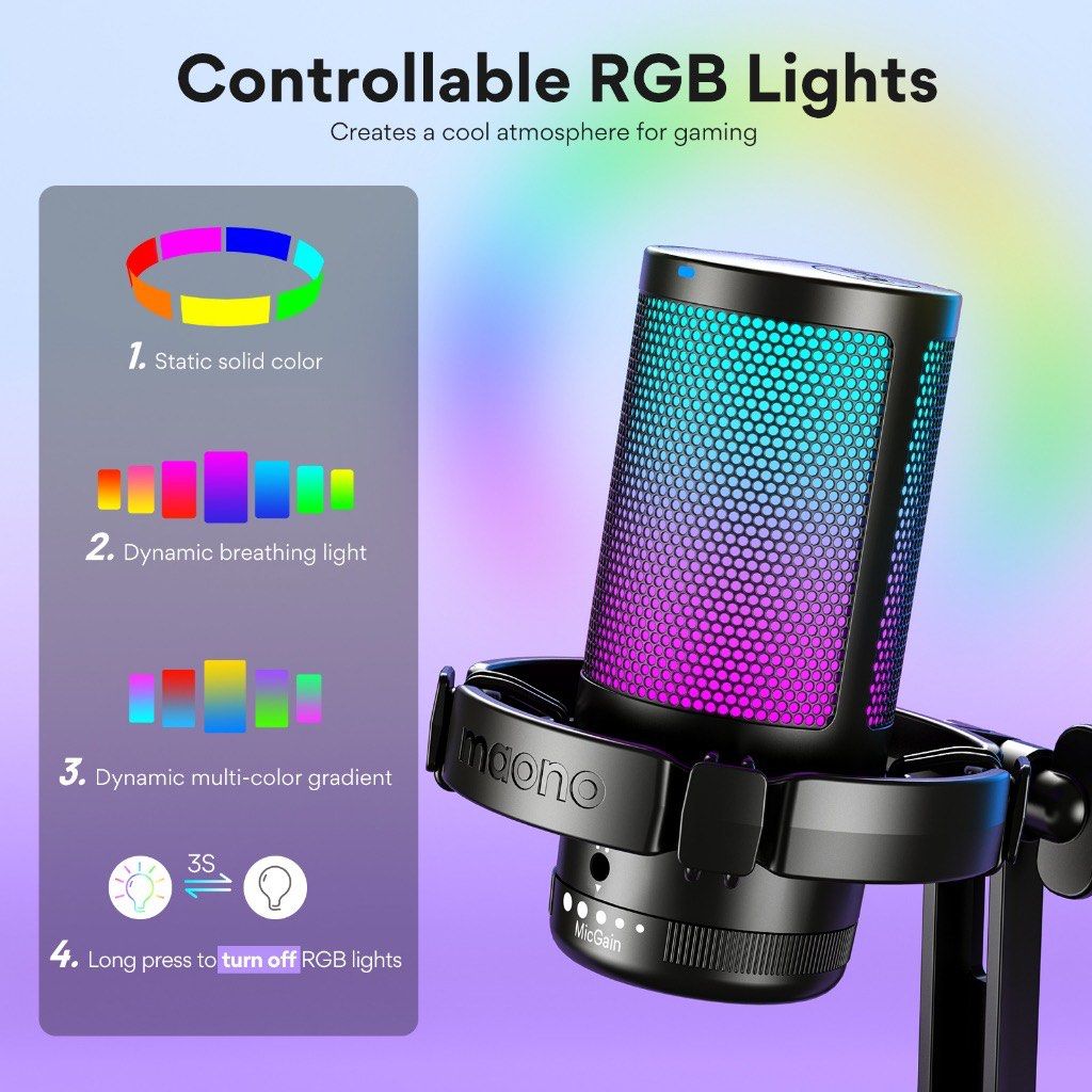 Maono DGM20S RGB condenser recording microphone63223289084803111