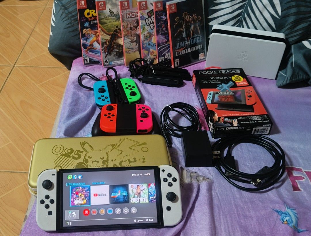 Nintendo switch complete package (Category: Nintendo) located in Angeles City. Submitted by stf.thrift (Listing ID 1379348302, Image 1). Description: 🎮 FOR SALE: Loaded Nintendo Switch Bundle—Only ₱28,000! 🎮 Get a complete Nintendo Switch package worth over ₱40,000 for a steal! Perfect for gamers or as a gift. All in excellent working condition and ready to play! What’s Included: ✅ 1 Nintendo Switch Console (with OLED screen) ✅ 6 Popular Game C