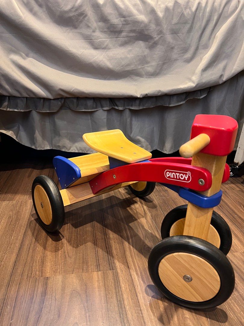 Pintoy 全實木幼兒兒童三輪車wooden trike for toddlers and