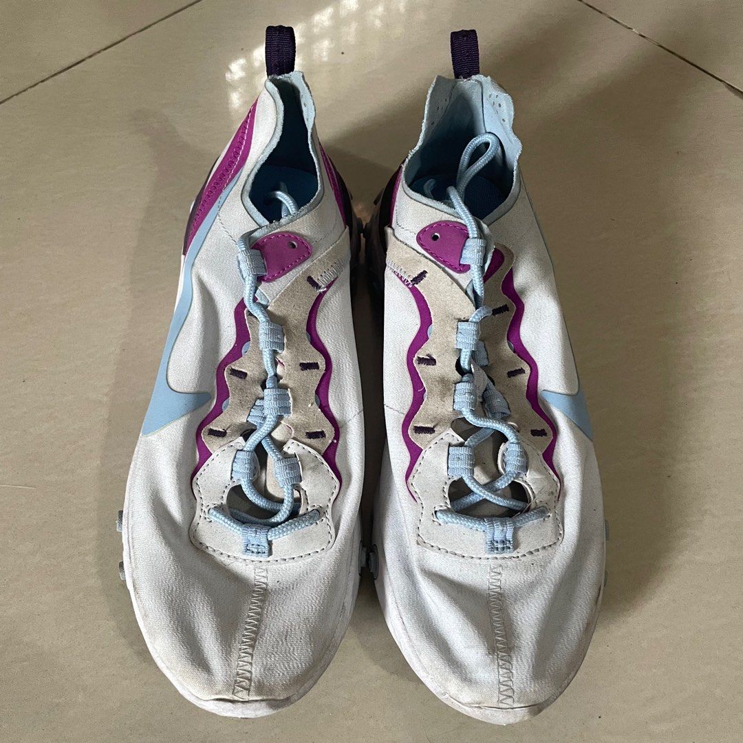[PRE-LOVED] NIKE React Element 55 (Category: Sneakers) located in Imus. Submitted by xciiimy (Listing ID 1379479206, Image 2). Description: condition: lightly used, good as new just need some cleaning rfs: decluttering.