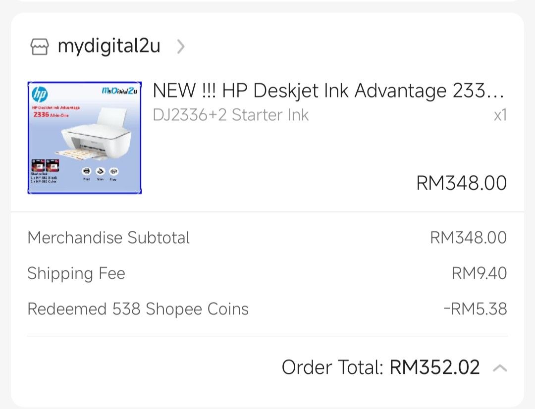 Printer HP (Category: Printers, Scanners & Copiers) located in Bangi. Submitted by dzubair (Listing ID 1379413585, Image 2). Description: Free balance A4. jarang guna , self pickup without box KDO, UKM BANGI..