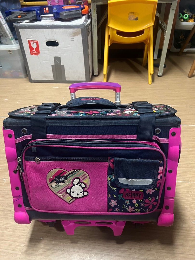Robby Rabbit Trolley with lunch bag (Category: Strollers) located in Mandaluyong City. Submitted by online_divisoria (Listing ID 1379469824, Image 1). Description: Bought for 5k+ Signs of usage, needs cleaning RFS: backpack na for grade 7.