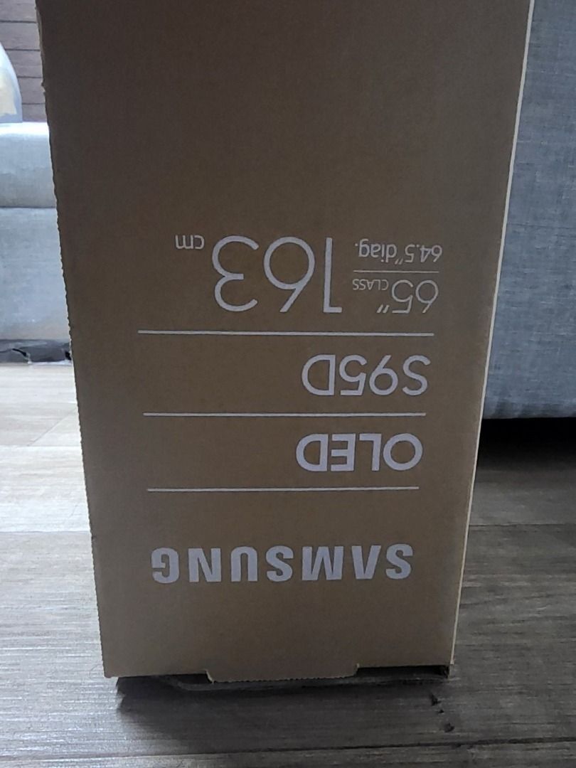 Samsung 65inch OLED S95D 4k Smart TV (Category: TV) located in Quezon City. Submitted by briantan1 (Listing ID 1379419484, Image 3). Description: Never used. May come with original packaging or tag. Description Posted 11 months ago Brand new tv boxed Samsung SRP is 139,999 RFS: won in a raffle.