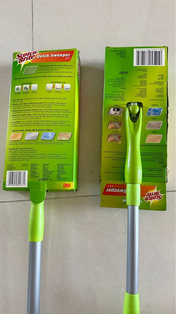 Scotch Brite Easy&Quick Sweeper (Category: Cleaning Tools & Supplies) located in Singapore. Submitted by icelim88 (Listing ID 1379376708, Image 2). Description: Each for $9.90 Both for $15.90.