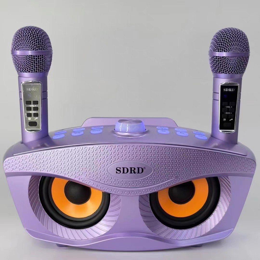 SDRD - SD306 Plus - Family Karaoke Owl Bluetooth Speaker with 2 wireless microphones63073562253697114