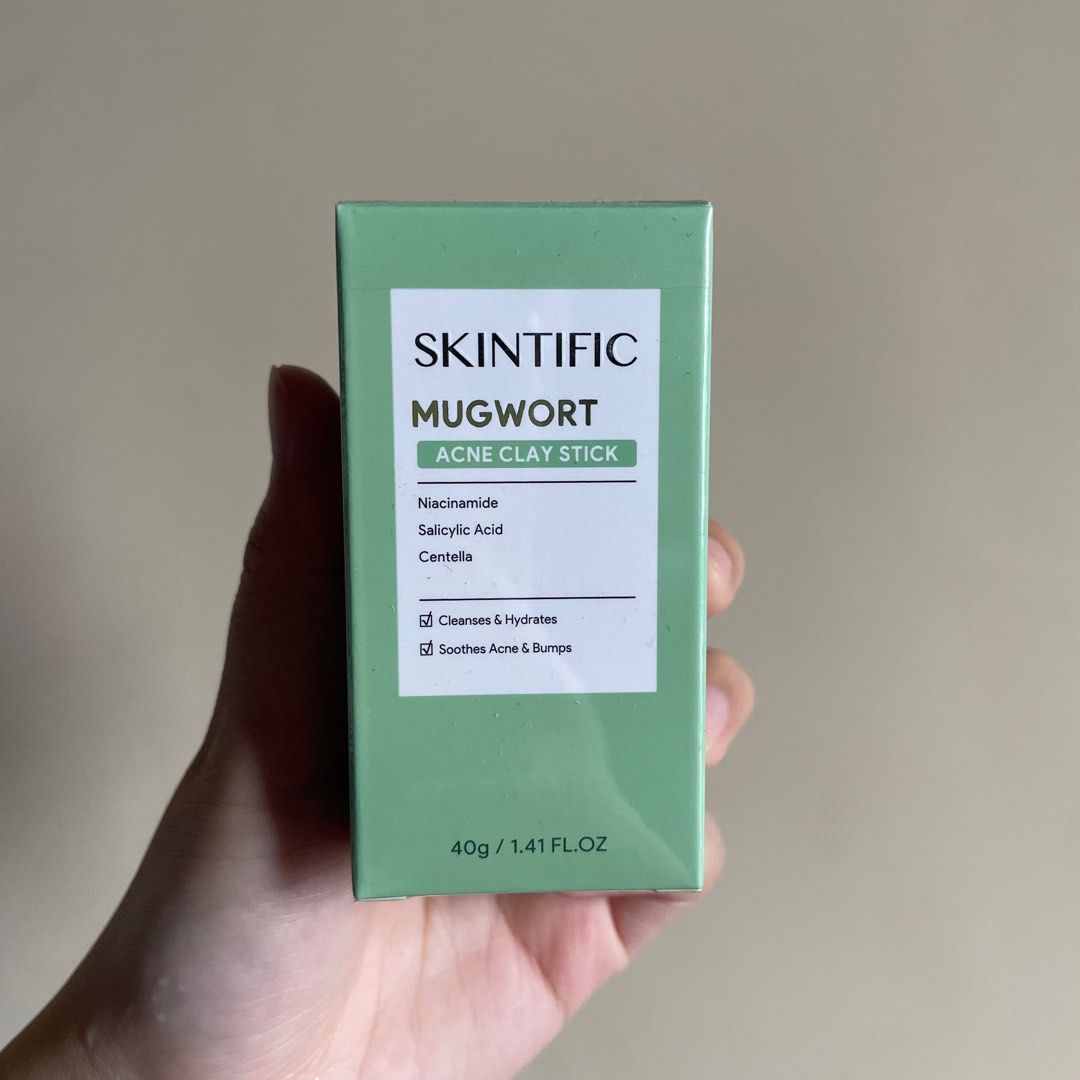 由 xxopiumx (刊登 ID 1379511379，圖片 1) 提交，位於 新北市 (New Taipei) 的 SKINTIFIC 艾草泥膜棒 (類別：護膚、清潔產品)，說明：試用過一次 走麥獲遍或淡水面交。