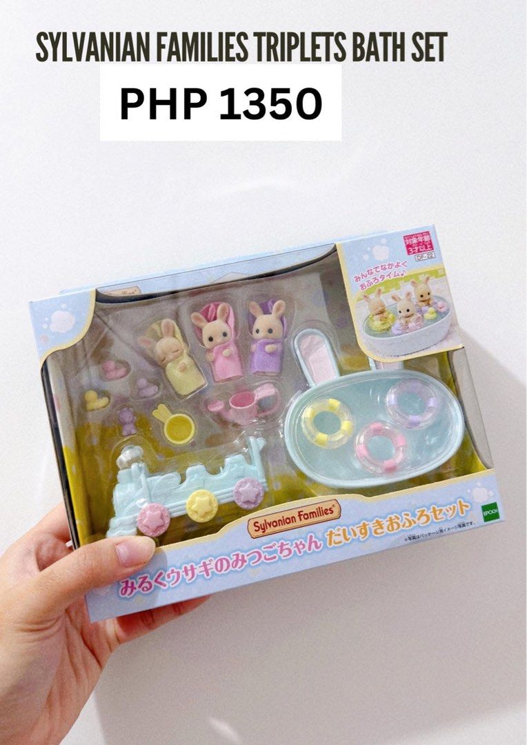 Sylvanian Families Triplet Bath Set (Category: Kids Toys) located in General Trias. Submitted by pattygianan (Listing ID 1379515654, Image 1). Description: .