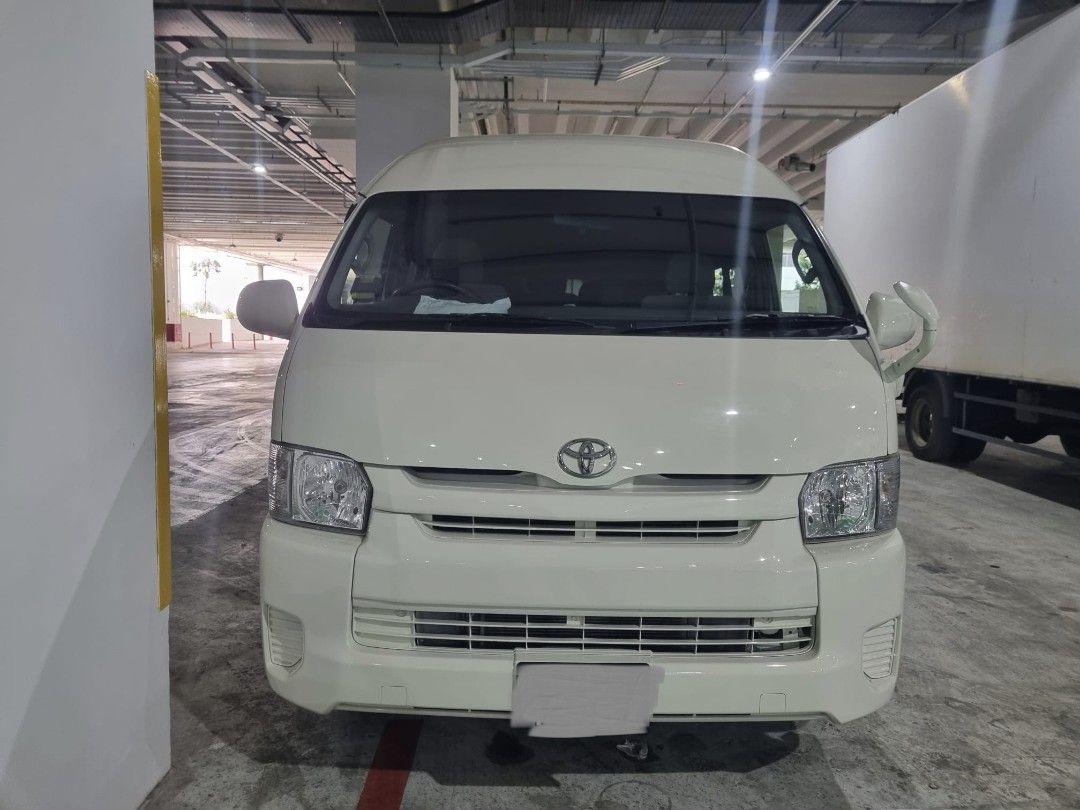 Toyota Hiace High Roof Diesel 3.0 GL Bus [Euro VI] (A) (Category: Used Cars) located in Singapore. Submitted by smithv7469 (Listing ID 1379477402, Image 2). Description: Standard vehicle, trustworthy, good condition, basic amenities, automatic doors, and low-cost repairs. Functional usage. A prudent investment for future renewal COE..