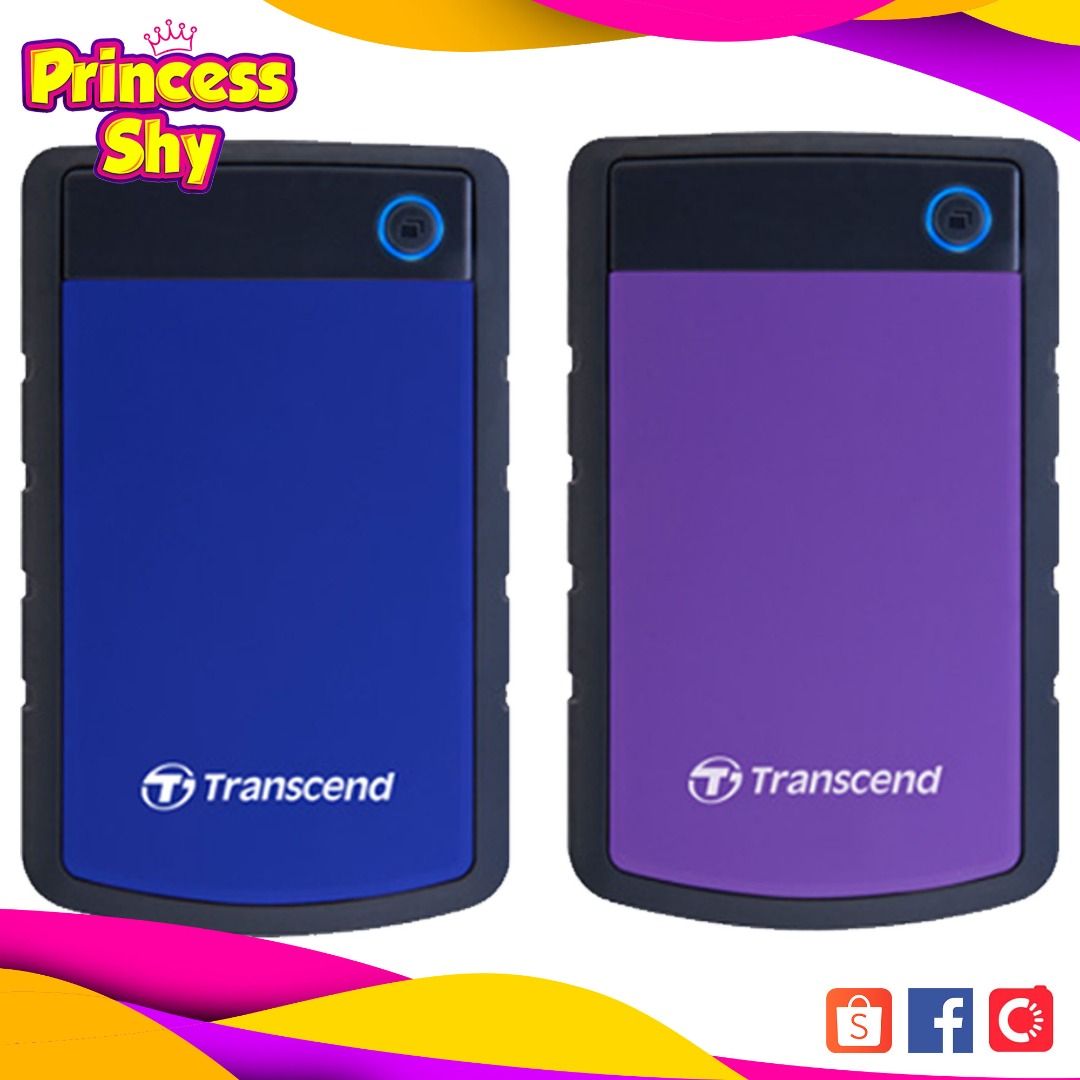 Transcend 2TB StoreJet 25H3 External Hard Drive (Category: Hard Disks & Thumbdrives) located in San Juan City. Submitted by princessshyph (Listing ID 1379367604, Image 1). Description: Available Colors: Blue Purple 🔥 Transcend 2TB StoreJet 25H3 External Hard Drive – USB 3.1 | Shockproof | High-Speed | Durable | Backup Made Easy 🔥 📦 Product Features: ✅ 2TB High Capacity – Store thousands of photos, videos, games, and large files ✅ USB 3.1 Gen 1