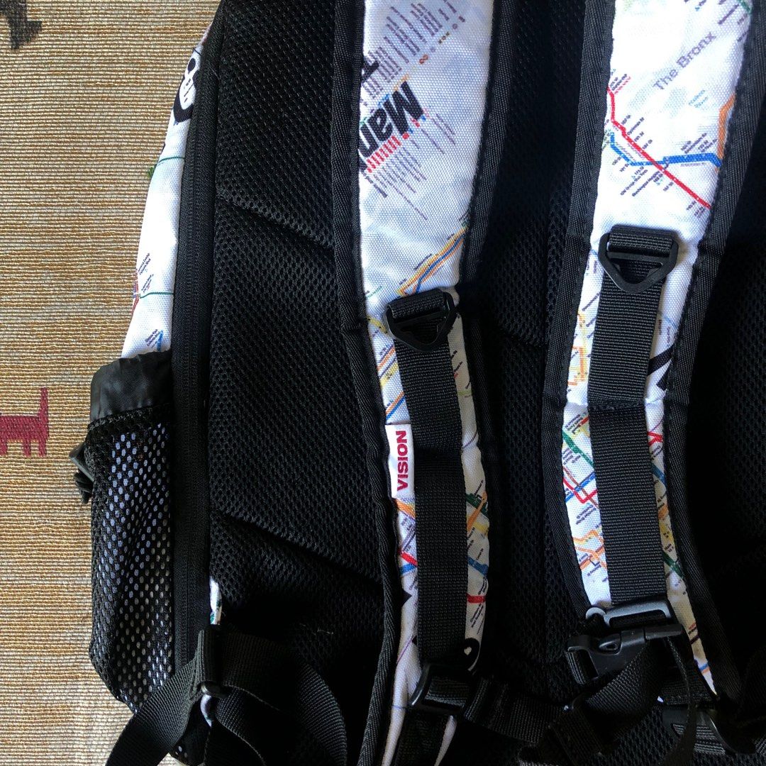 Vision Streetwear Skate Bag (Category: Backpacks) located in Malaybalay. Submitted by haulsome (Listing ID 1379329813, Image 3). Description: Vision Street Wear Skatebag -Rare Print Pattern, Manhattan Map -32L capacity -No flaws -Comes with free Vision T shirt 2000 php, shipping fee not included.