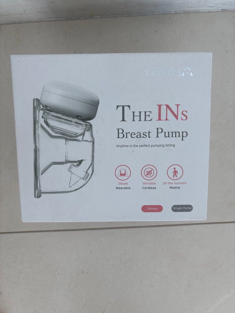 YOUHA The INS Breast Pump (Category: Breastfeeding & Bottle Feeding) located in Singapore. Submitted by ksuddes (Listing ID 1379381147, Image 1). Description: Selling a YOUHA The INS breast pump. Features include wearable, cordless, and mobile functionality. Comes with a 24mm size. Perfect for on-the-go pumping. Single pump..