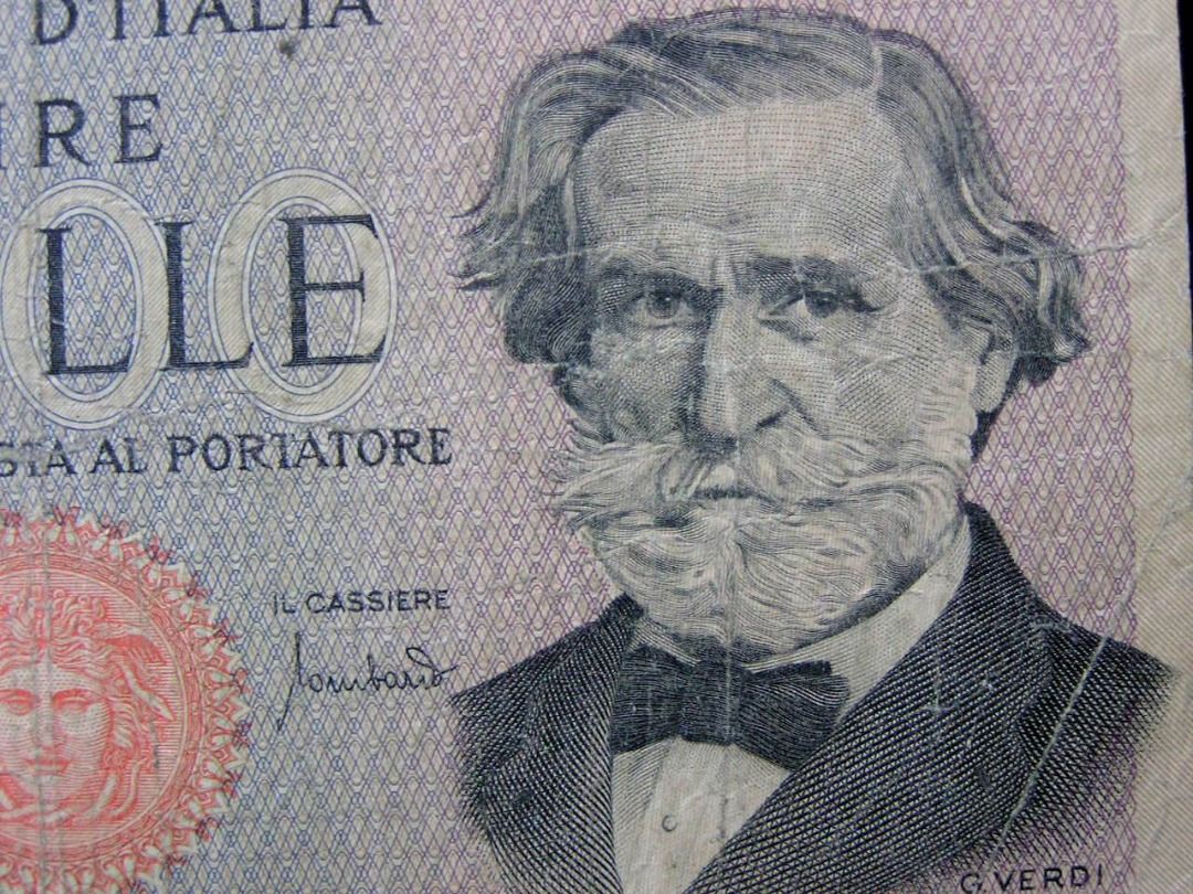 意大利鈔票-1969年意大利銀行(Bank of Italy)名作曲家威爾第(Verdi)及ALLA SCALA歌劇院大樓1000里拉鈔票,  興趣及遊戲, 收藏品及紀念品, 錢幣- Carousell