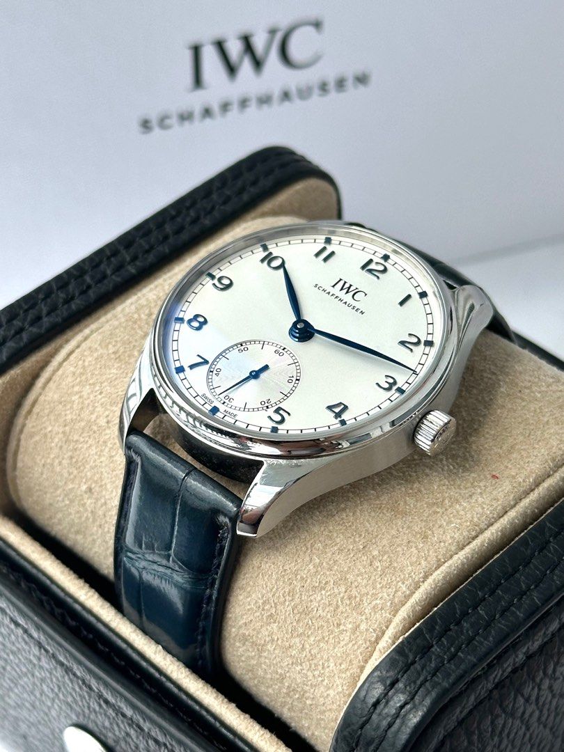 2023 IWC Portugieser 40mm (Category: Men's Watches) located in Quezon City. Submitted by 6.oclock.ph (Listing ID 1379647975, Image 1). Description: IWC Portugieser in 40mm Year 2023 MINT condition Complete inclusions Ref# IW358304 Open Caseback | Small 60 sec subdial on 6O’CLOCK mark Price ₱278,000 Retail ₱451,000.