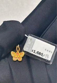 （現貨）周大福珠寶專櫃正品一口價產品足金黃金蝴蝶吊墜24k yellow gold 99.9% gold pendant64228596129026110