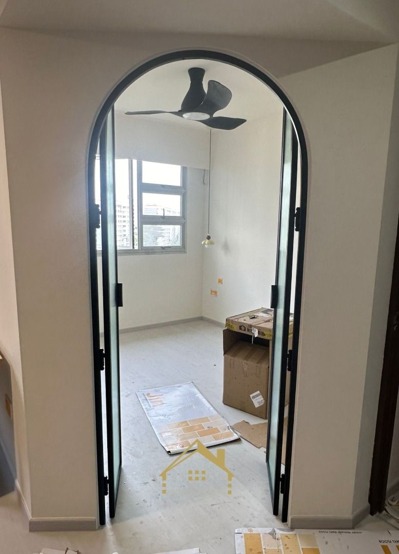 👉 Mild Steel Tempered Glass Swing French Door 👈63109199889923111