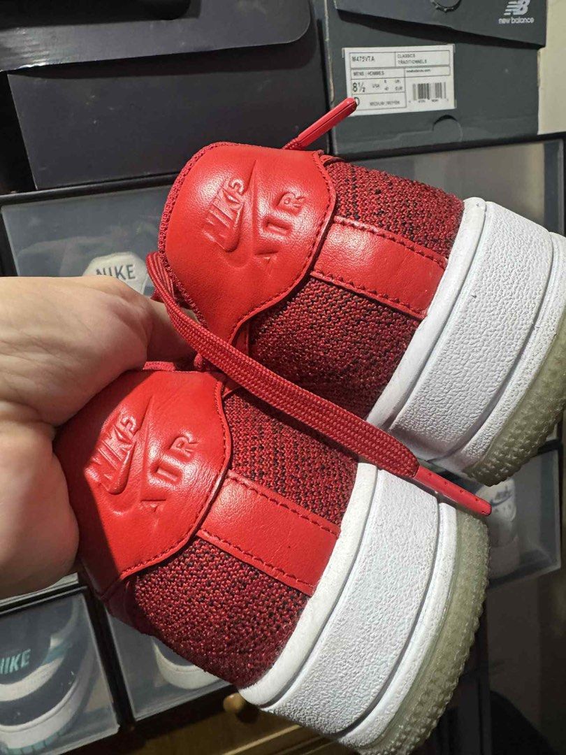 AIR FORCE 1 ULTRA FLYKNIT LOW UNIVERSITY RED (Category: Sneakers) located in Pasay City. Submitted by markacesantos (Listing ID 1379612713, Image 2). Description: https://www.nike.com/launch/t/air-force-1-ultra-flyknit-low-university-red Used less than 5x, does not match my personality to wear red shoes. Received as a gift, but still in very good condition. Buyer to shoulder shipping fees..