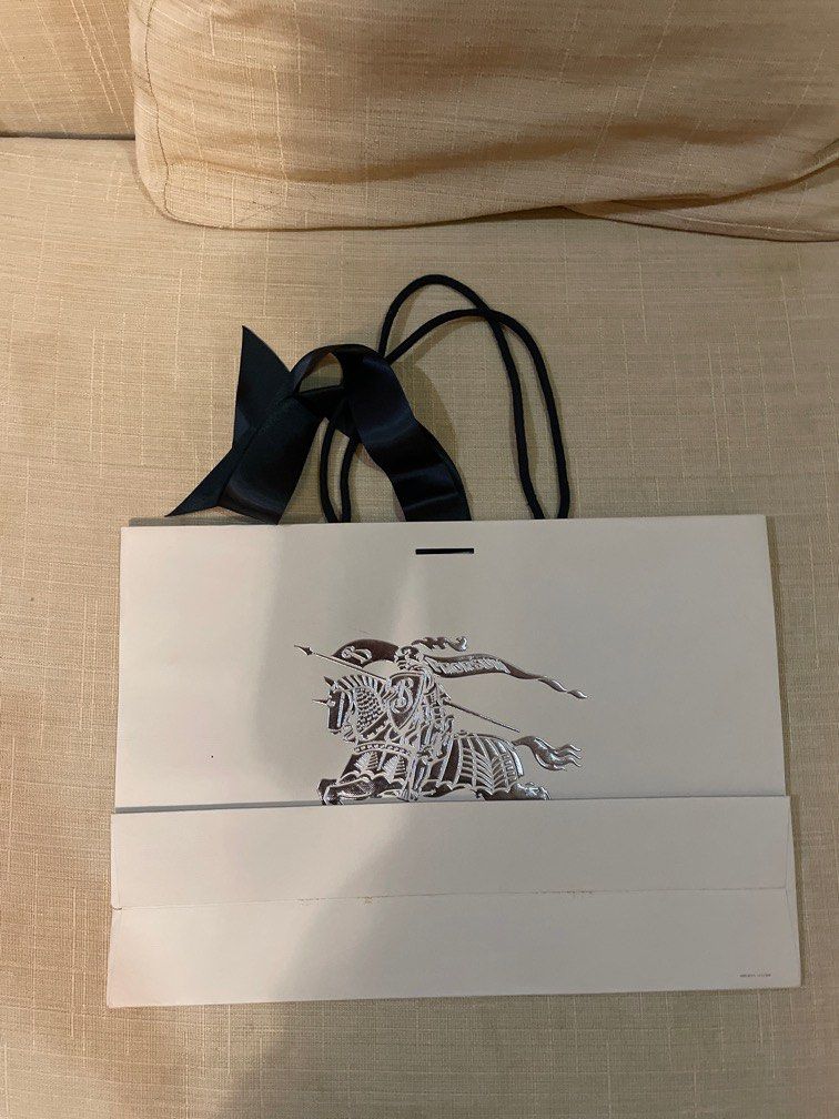 Burberry Paperbag (Category: Luxury Bags & Wallets) located in Cebu City. Submitted by kiki_closet168 (Listing ID 1379685626, Image 2). Description: Size 16.5in x 11.25in x 4in.