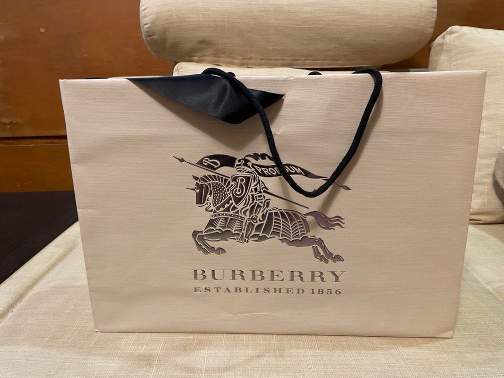 Burberry Paperbag (Category: Luxury Bags & Wallets) located in Cebu City. Submitted by kiki_closet168 (Listing ID 1379685626, Image 3). Description: Size 16.5in x 11.25in x 4in.