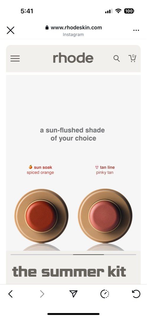 cheapest rhode summer kit lemontini bubble bag pocket blush
