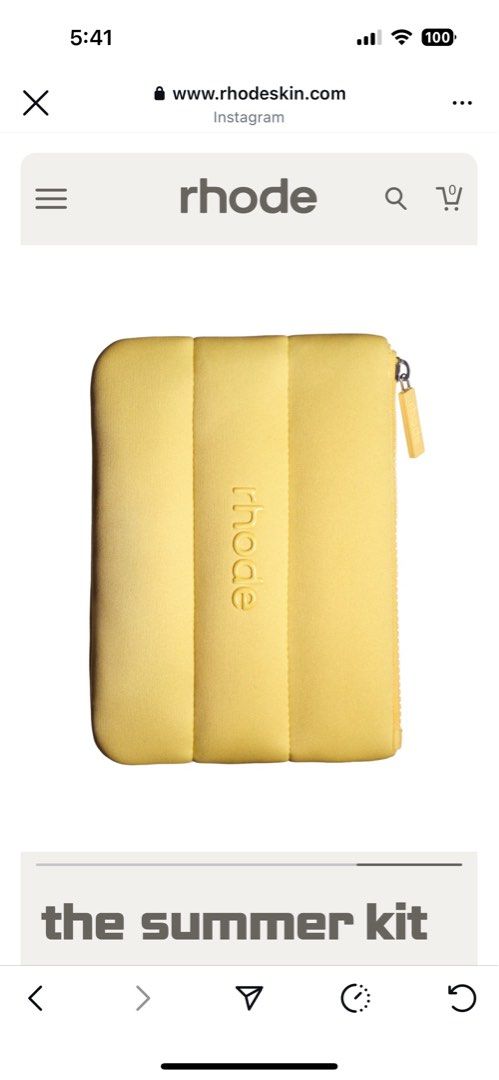 cheapest rhode summer kit lemontini bubble bag pocket blush