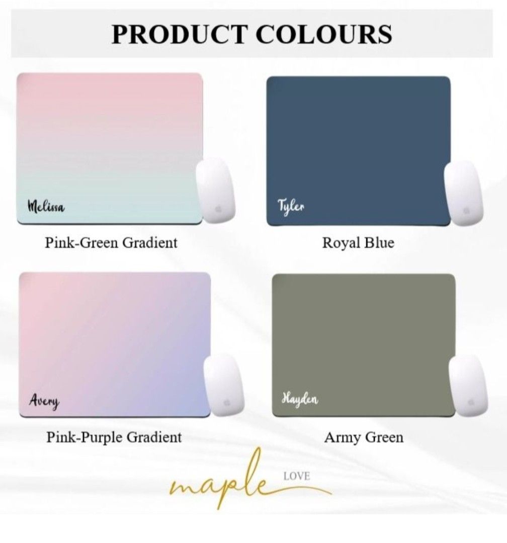 Customised | Personalised Name PU Leather Mouse Pad | Desk Pad | Premium PU Leather Mousepad | Christmas Gift | Present63223286553987112