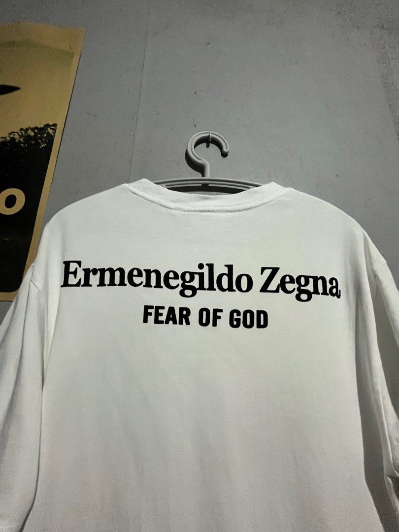 FOG Fear of God x Ermenegildo Zegna Collaboration Tshirt (Category: Tshirts & Polo Shirts ) located in Caloocan City. Submitted by uptowneapparelph (Listing ID 1379716924, Image 2). Description: FOG Fear of God x Ermenegildo Zegna Collaboration Tshirt . Dimensions : 20 Width x 28 Length Size -M- Large .