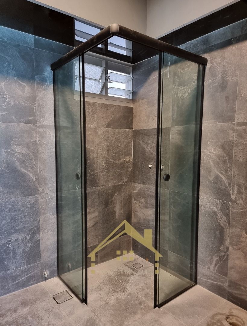 👍Frameless 2 Fixed 2 Slide Shower Screen👍63109200171522111