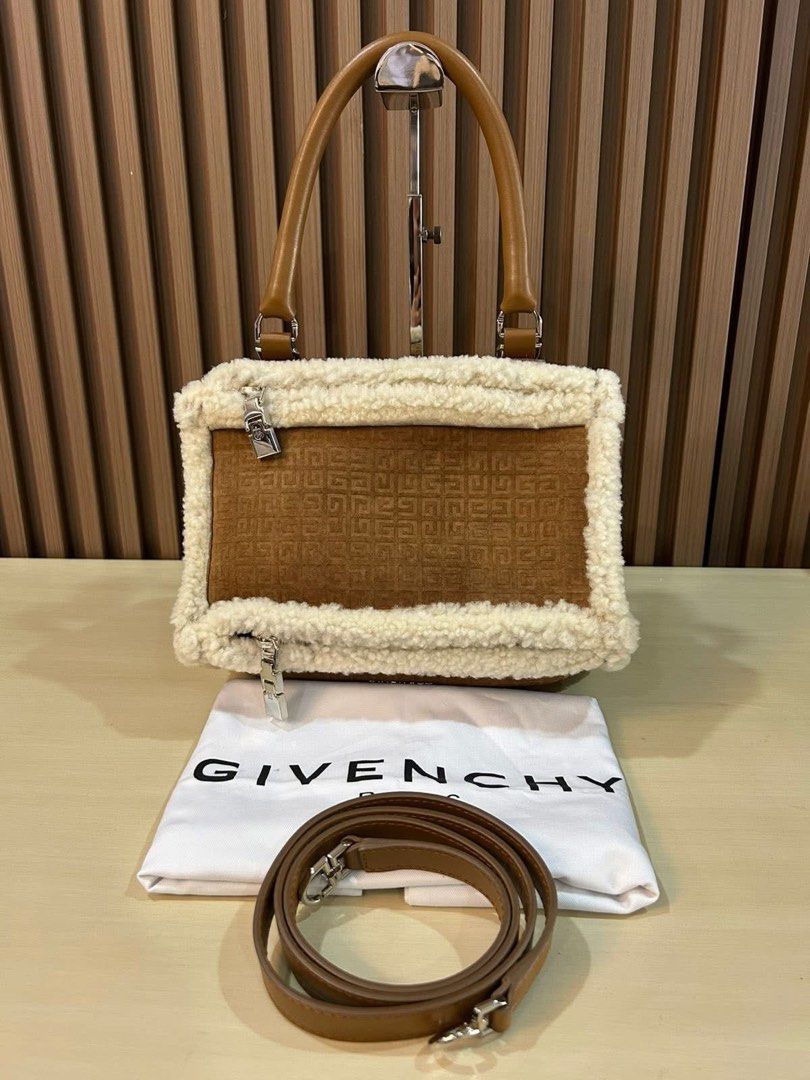 Givenchy Small Shearling Pandora ( Limited ed) (Category: Luxury Bags & Wallets) located in Manila. Submitted by bagislifeshop (Listing ID 1379524686, Image 1). Description: ☑️Available in Pampanga ✅Condition: 8.8/10 ✅Color: Tan ✅Material: Sheepskin ✅Inclusions: Long strap and dustbag .