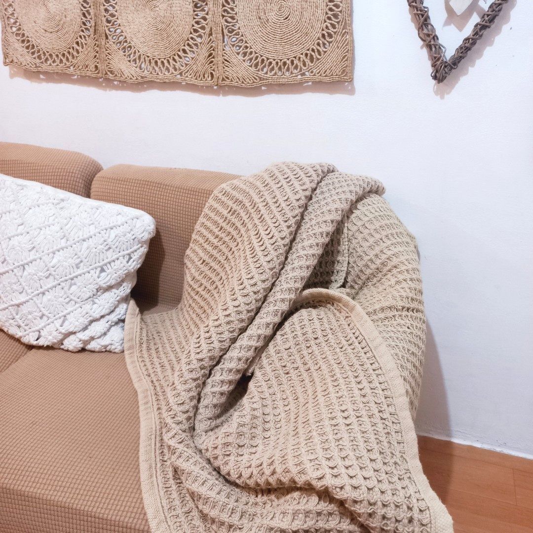 Japanese cotton thick waffle rug (Category: Carpets, Mats & Flooring) located in Dasmarinas. Submitted by millennialmeetsvintage (Listing ID 1346419216, Image 2). Description: 140 x 200 cm thick and heavy from japan in good condition no stains or holes last price posted 📌shipping via lalamove only 📌no reservations, first-to-pay basis 📌no physical store, no walk-ins 📌ships from dasma cavite 📌no COD transactions.