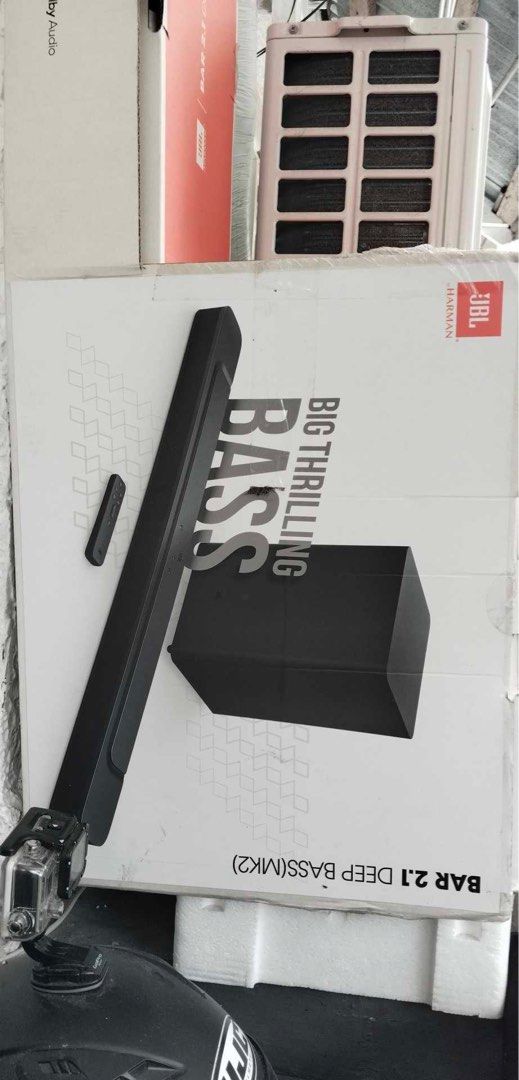 JBL Soundbar with subwoofer (solid sound!) (Category: Soundbars, Speakers & Amplifiers) located in Mandaluyong City. Submitted by kai.gt (Listing ID 1379656240, Image 2). Description: Used for 2-3mos Complete with box.