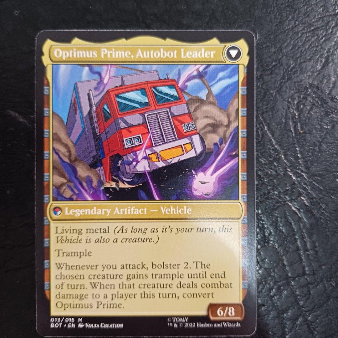 optimus prime mtg card MTG Secret Lair x Transformers: Optimus Prime vs. Megatron Foil main image 1
