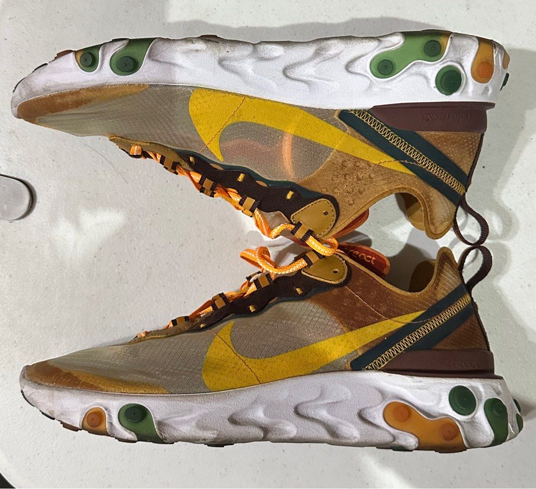 Nike React Element 87 Ivory Orange / Mens US 9 / Womens US 10.5 (Category: Sneakers) located in Quezon City. Submitted by ladc1681804 (Listing ID 1379647443, Image 3). Description: .