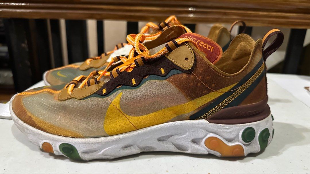 Nike React Element 87 Ivory Orange / Mens US 9 / Womens US 10.5 (Category: Sneakers) located in Quezon City. Submitted by ladc1681804 (Listing ID 1379647443, Image 1). Description: .
