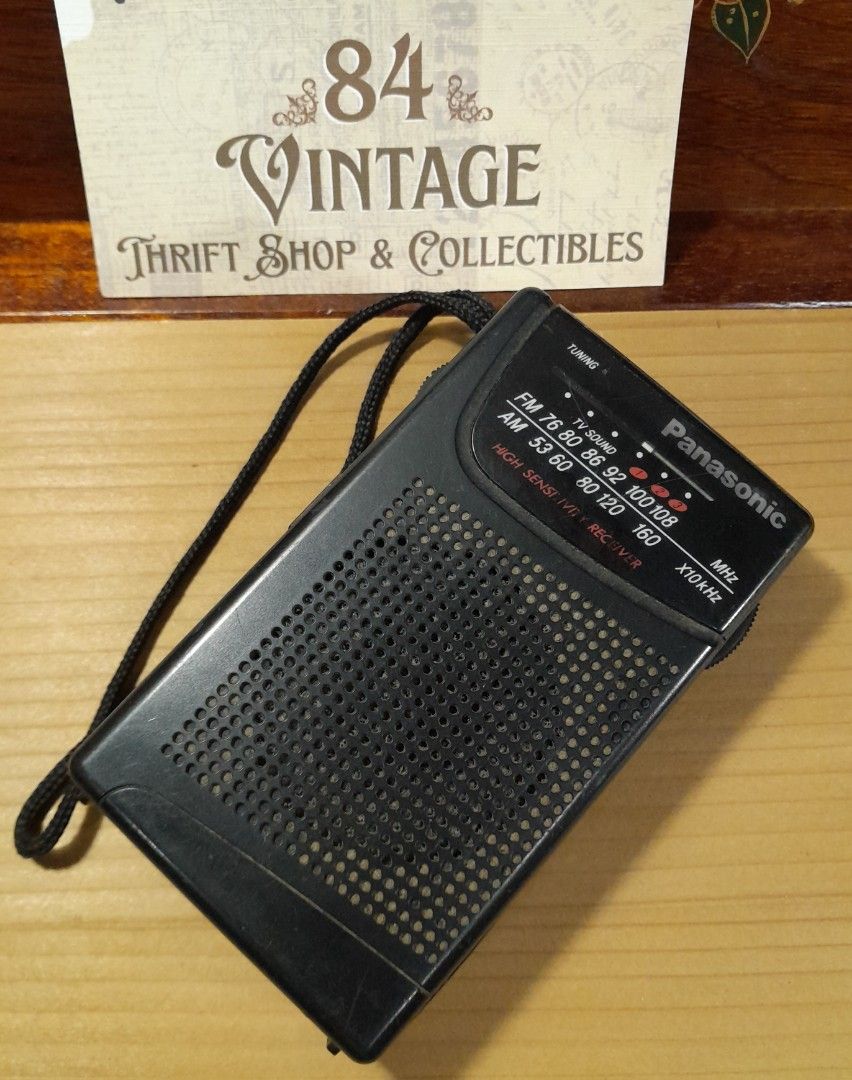 Panasonic portable AM/FM radio (Category: Portable Music Players) located in Las Pinas. Submitted by 84vintage (Listing ID 1379659201, Image 1). Description: ‼️FM ONLY!‼️Hard to tune on AM. But FM works great and sounds great. Actual photos posted. Please examine them carefully as they are part of the description. --📌 MUST READ Before Dealing with us 📌-- ⚠️Price is posted. No lowballs please. ⚠️Vintage items are only sold As Is Where Is. If you