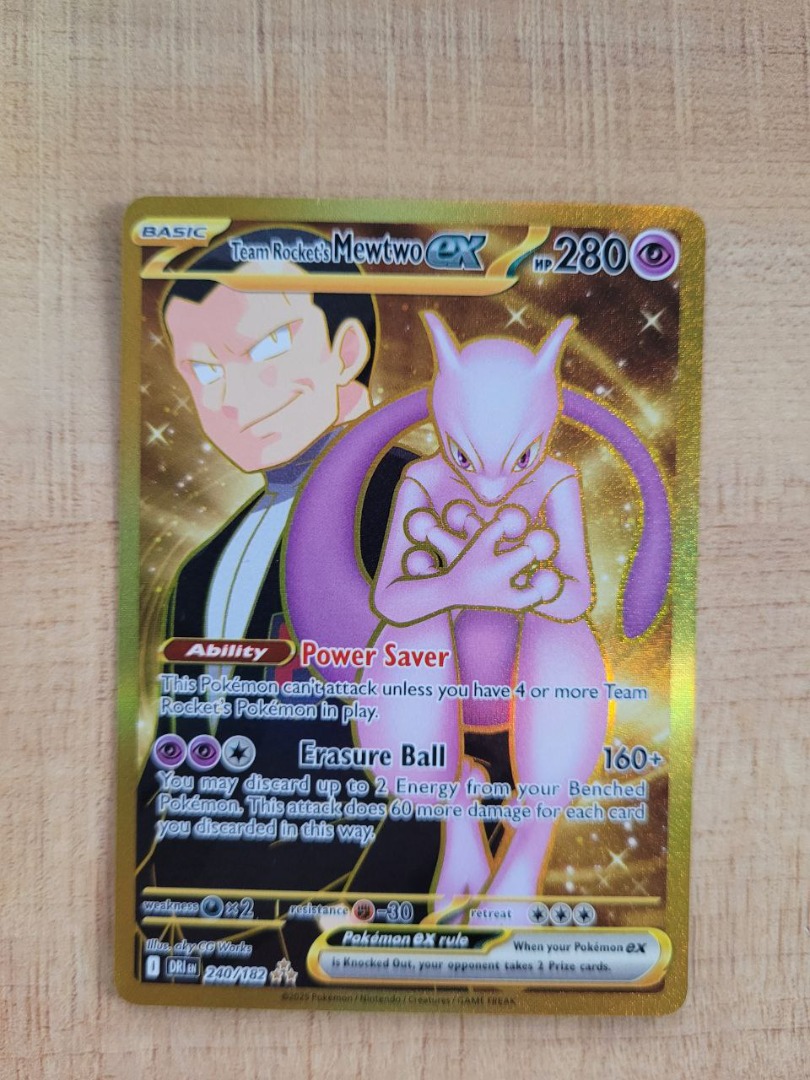 Pokemon Destined Rival Hit/Hits Team Rocket's Mewtwo ex #240 / Team ...