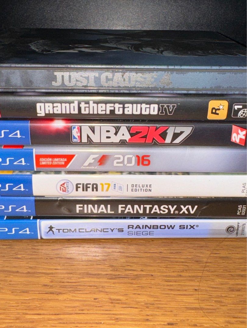 Ps4 games (Category: PlayStation) located in Taguig. Submitted by andryu (Listing ID 1379686822, Image 1). Description: Just Cause 4 - 600 2k17 - 300 Fifa 17 - 300 (Sold) Final Fantasy XIV - 400 Rainbow 6- 500 GTA 4 (ps3) -150 F1 - 200 Take all price 1,700 .
