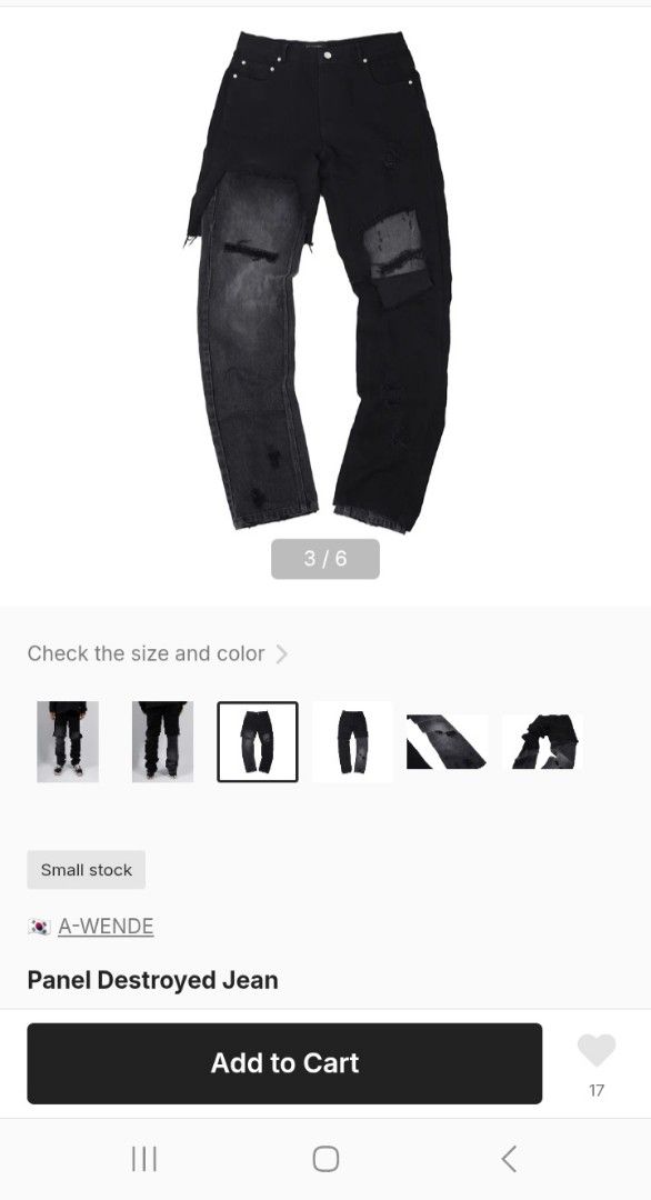 RAF SIMONS VIBE - A WENDE PANEL DESTROYED JEANS (Category: Jeans) located in Maramag. Submitted by kennethrab93665 (Listing ID 1379665135, Image 2). Description: A-WENDE PANEL DESTROYED JEANS 1pc available🤎 500 each + sf ✅️ Raf Simons Vibes🔥 ✅️ both like new condition✅️ both size 2 in tag - waistline 32-33✅️ length 46 thigh 12.5 hem 8 ganda ng details nito lalo na sa personal🤎✅️ pwedi mo suotin agad , malinis ✅️ 📩.