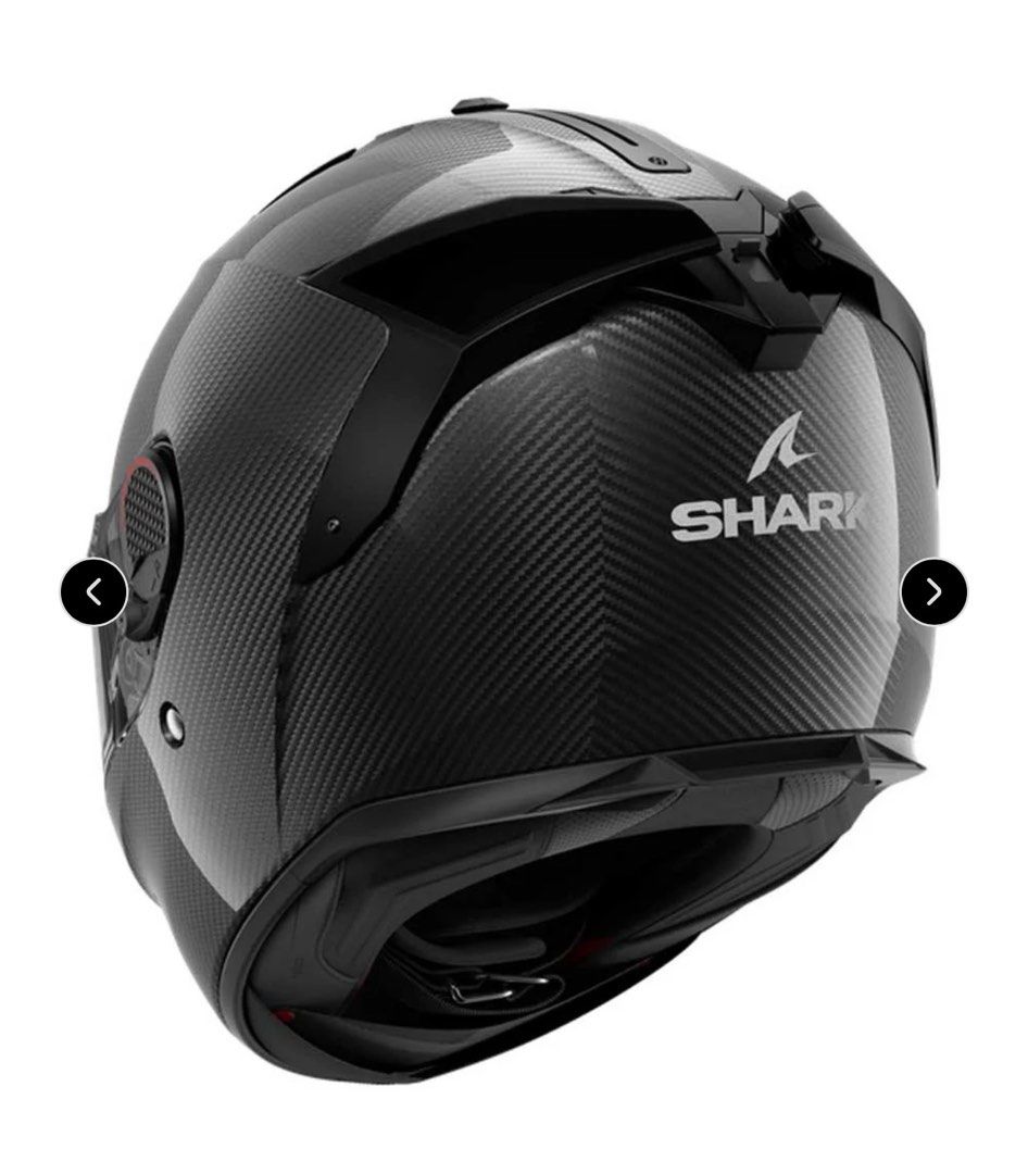 Shark Spartan GT Pro Carbon Skin Full Face Helmet (Category: Motorcycle Accessories) located in Singapore. Submitted by stella.tan.93 (Listing ID 1379660437, Image 2). Description: Size: XS Specifications: - Helmet Type: Sport Gt Full Face - Shell Type: Carbon / Multiaxial Fiber - Number Of Shell Sizes: 2 - Chin Straps: Double–D Ring Strap - Visor Type: Optical Class 1, Scratch-Resistant Coating - Anti-Fog: Pinlock 120 Max Vision Included - Sunvi