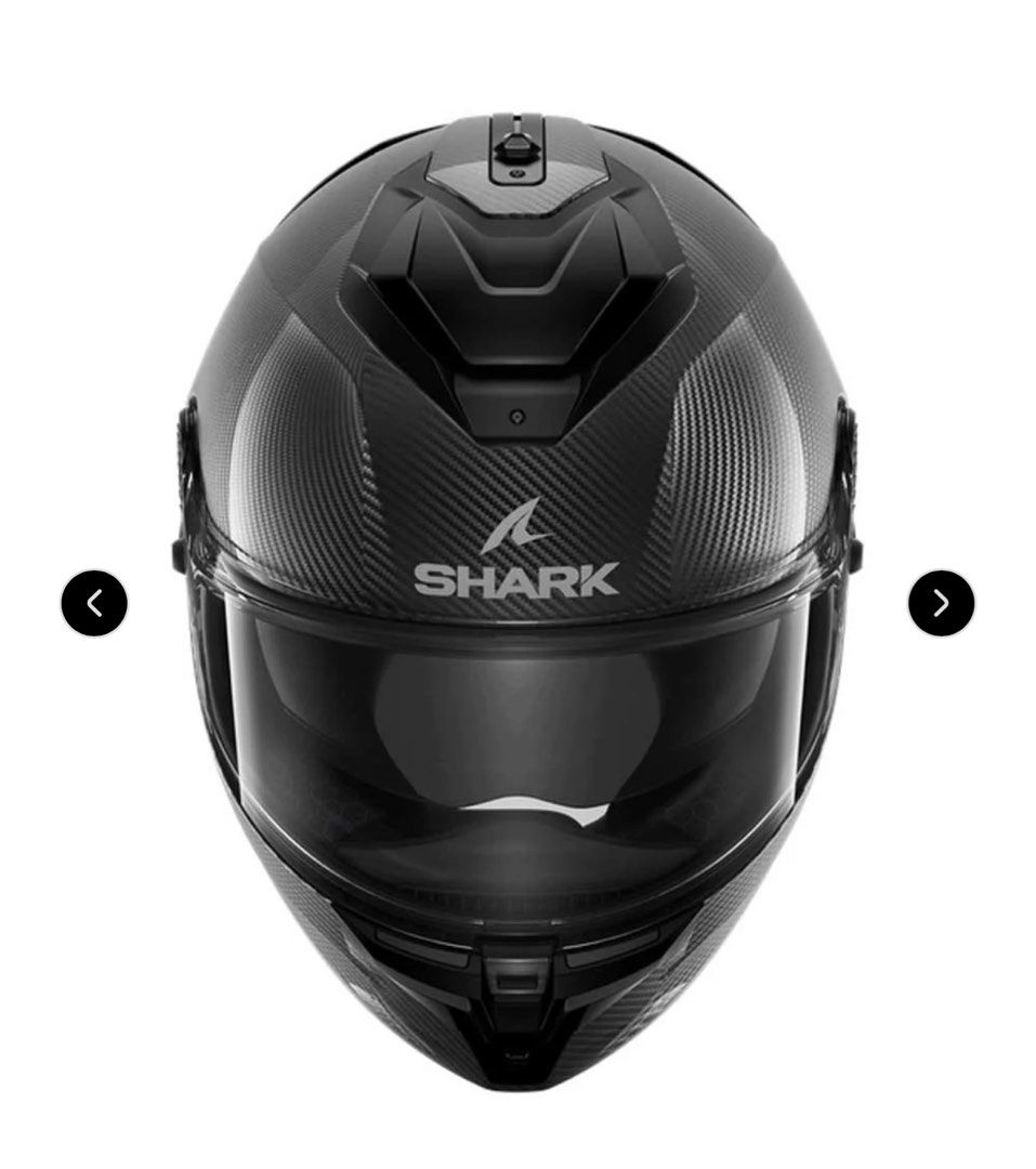 Shark Spartan GT Pro Carbon Skin Full Face Helmet (Category: Motorcycle Accessories) located in Singapore. Submitted by stella.tan.93 (Listing ID 1379660437, Image 1). Description: Size: XS Specifications: - Helmet Type: Sport Gt Full Face - Shell Type: Carbon / Multiaxial Fiber - Number Of Shell Sizes: 2 - Chin Straps: Double–D Ring Strap - Visor Type: Optical Class 1, Scratch-Resistant Coating - Anti-Fog: Pinlock 120 Max Vision Included - Sunvi