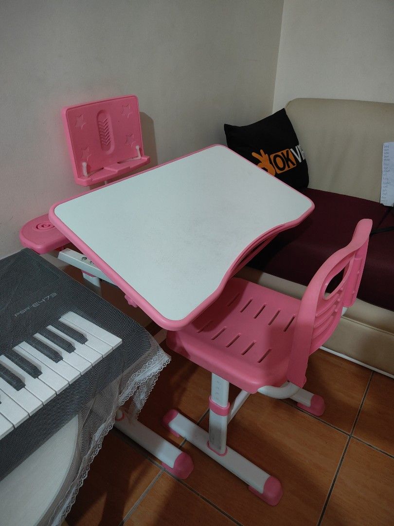 Study table adjustable height (Category: Tables & Sets) located in Pasay City. Submitted by midnightfirefly (Listing ID 1379560073, Image 3). Description: Sturdy Study table for kids for sale 2500 Adjustable height table and adjustable height chair Original price more than 5000 Location : Imus Cavite.