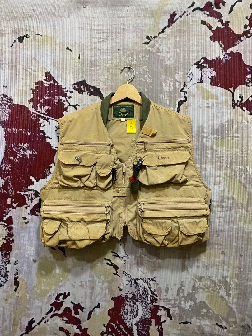 Orvis Fishing Tailored Jacket, Men's Size XL cotton Beige type Vintage Second Hand