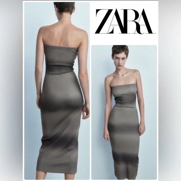 ZARA GREY BODYCON DRESS (Category: Dresses) located in Makati City. Submitted by _lovedbymoi (Listing ID 1379657841, Image 2). Description: .