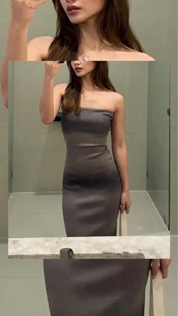 ZARA GREY BODYCON DRESS (Category: Dresses) located in Makati City. Submitted by _lovedbymoi (Listing ID 1379657841, Image 1). Description: .