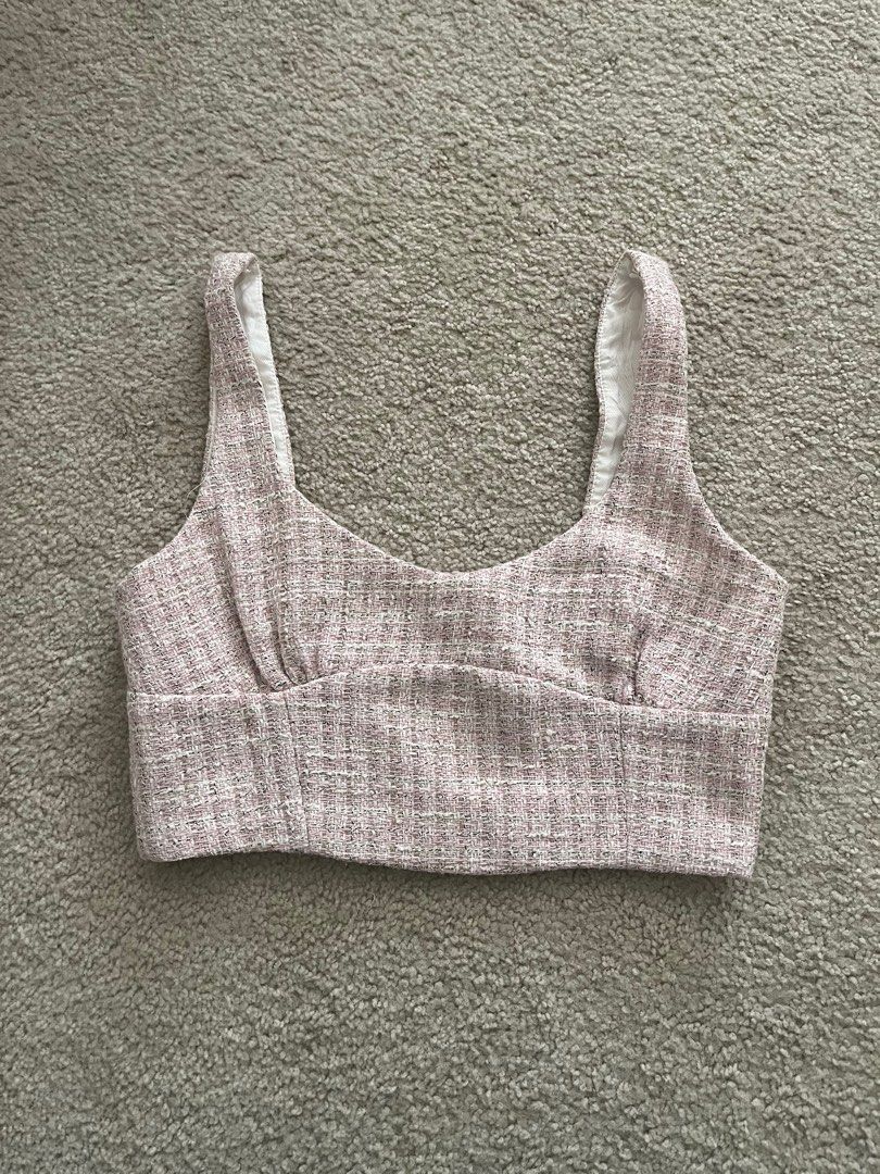 Zara Tweed Top (Category: Sleeveless) located in Iloilo. Submitted by lulusclutter (Listing ID 1379712677, Image 1). Description: Good as new! Used once for birthday🌸 Payment via Gcash only.