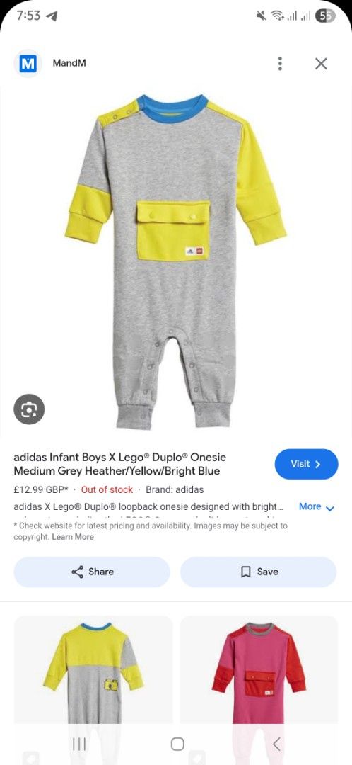 ADIDAS X LEGO ONESIE (Category: Babies & Kids Fashion) located in General Santos City (Dadiangas). Submitted by xhandees18 (Listing ID 1384175519, Image 1). Description: as new 2 to 3 years old.