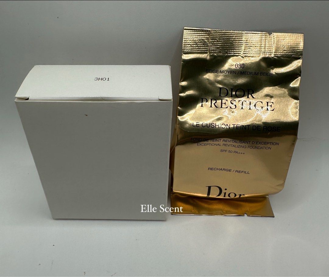 Authentic Dior Prestige Le Cushion Teint De Rose Medium Beige (Category: Makeup) located in Mandaluyong City. Submitted by elle_scent (Listing ID 1384219207, Image 2). Description: Authentic Guaranteed REFILL ONLY Medium Beige 030 Actual photos are posted please check details Location Mandaluyong Lalamove Grab Manila Area JRS only for provincial area Mode of payment Gcash or BDO.