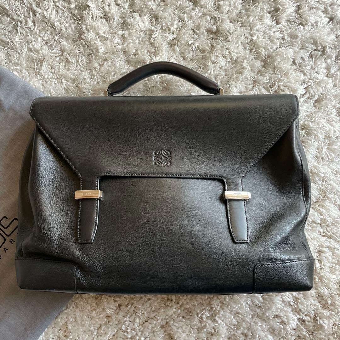 Authentic LOEWE Leather satchel business bag w/ Certificate of