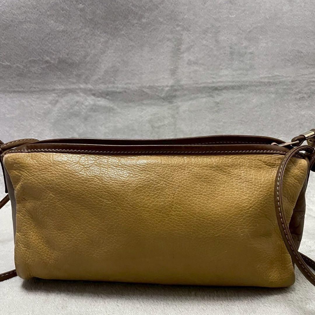 Authentic Loewe leather shoulder bag with Anagram pattern in brown w